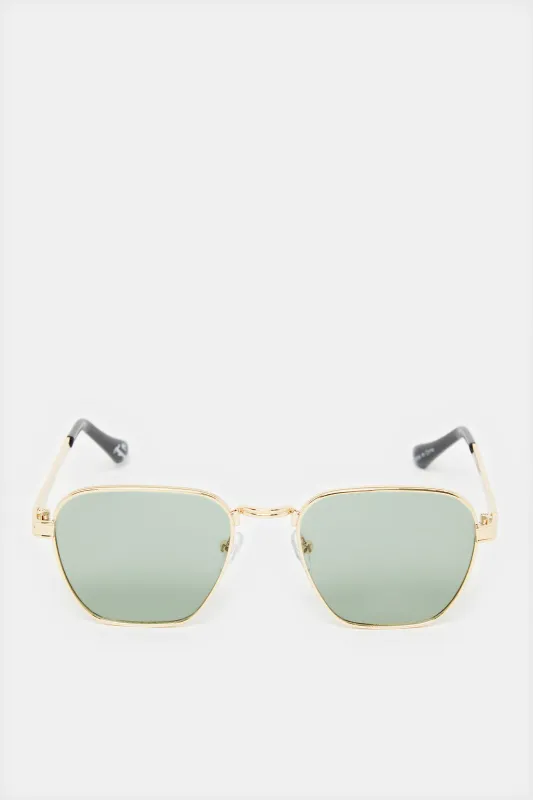 Women Gold Wayfarer Sunglasses sold by Redtag