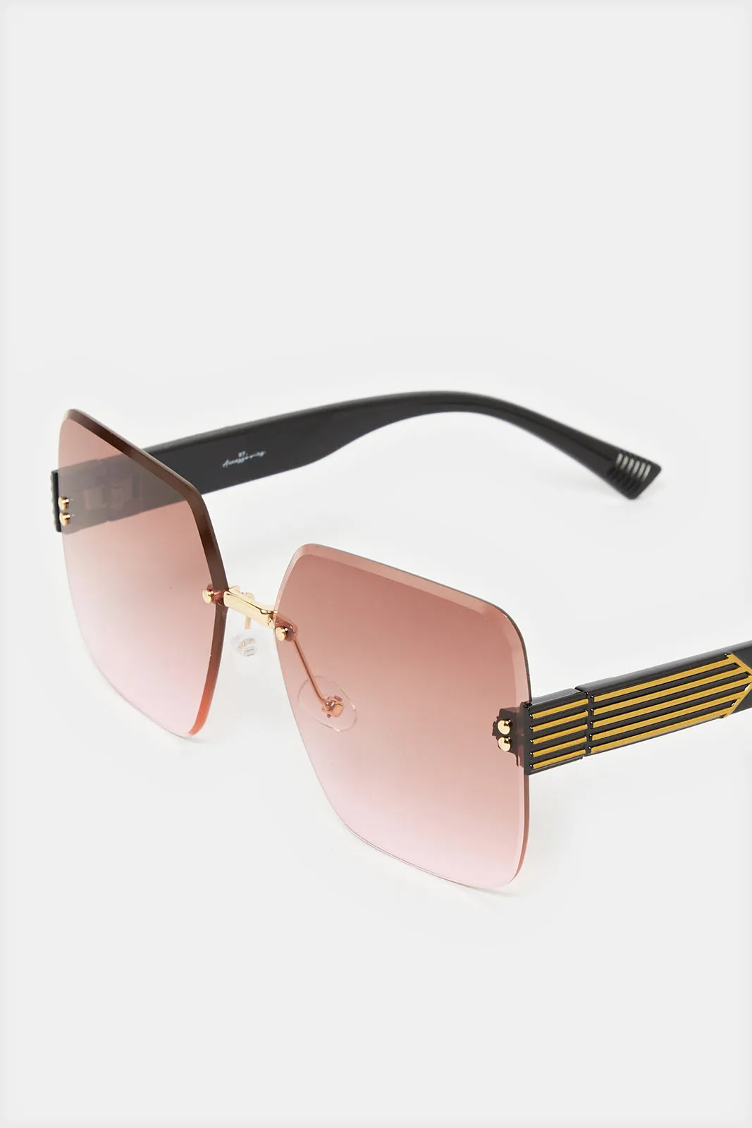 Women Pink And Black Embellished Sunglasses sold by Redtag product image thumbnail 3