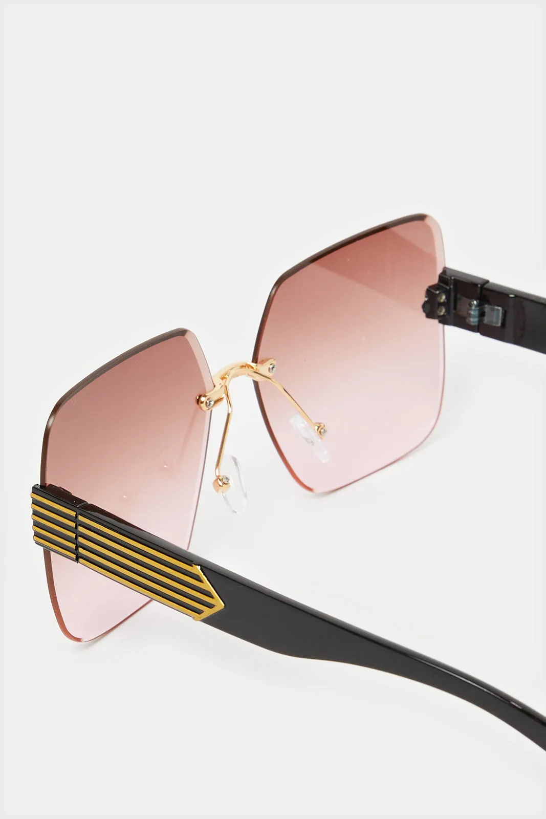 Women Pink And Black Embellished Sunglasses sold by Redtag product image thumbnail 2