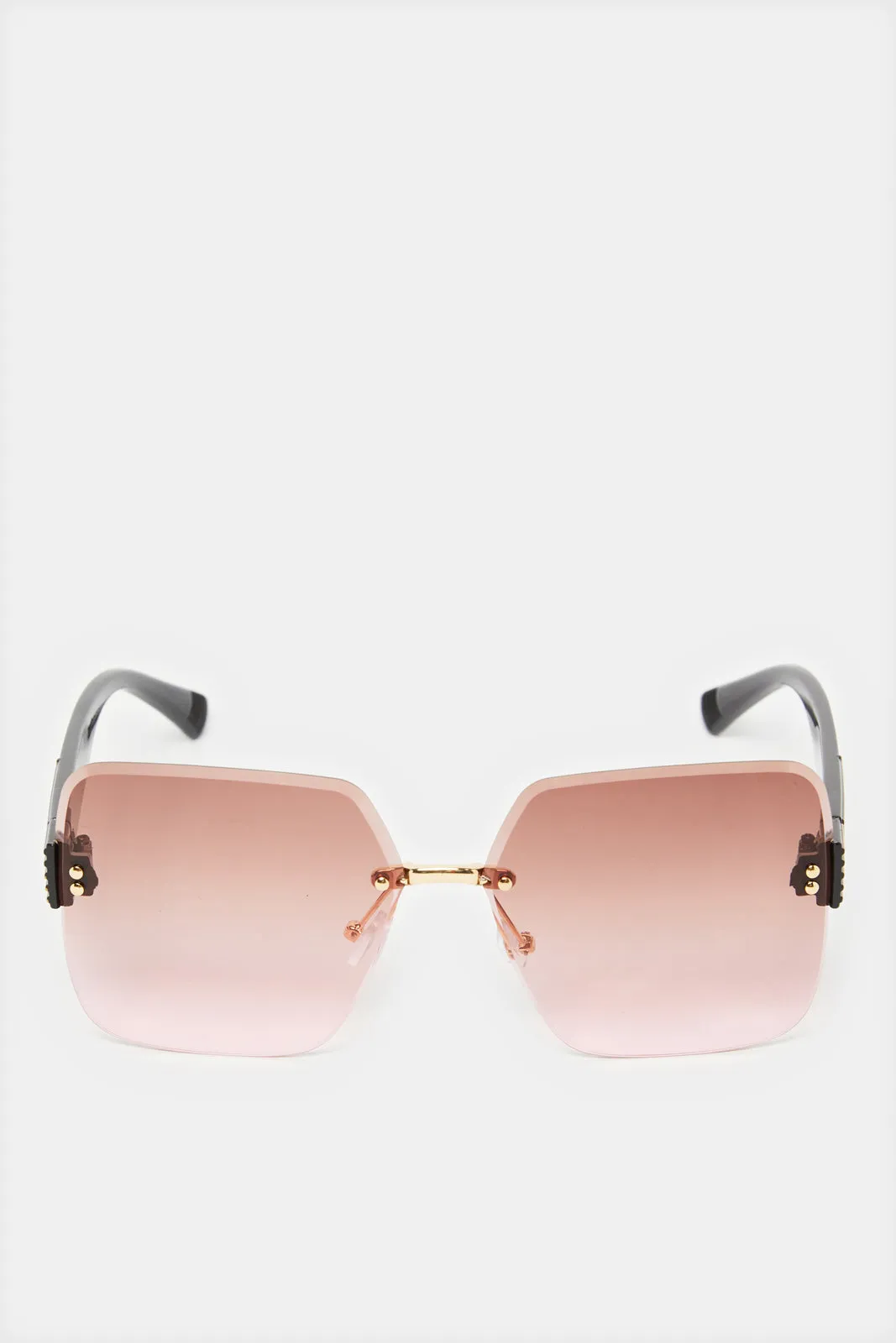Women Pink And Black Embellished Sunglasses sold by Redtag