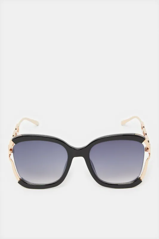 Women Black Oversize Sunglasses sold by Redtag