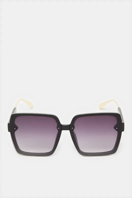 Women Black Oversize Sunglasses sold by Redtag