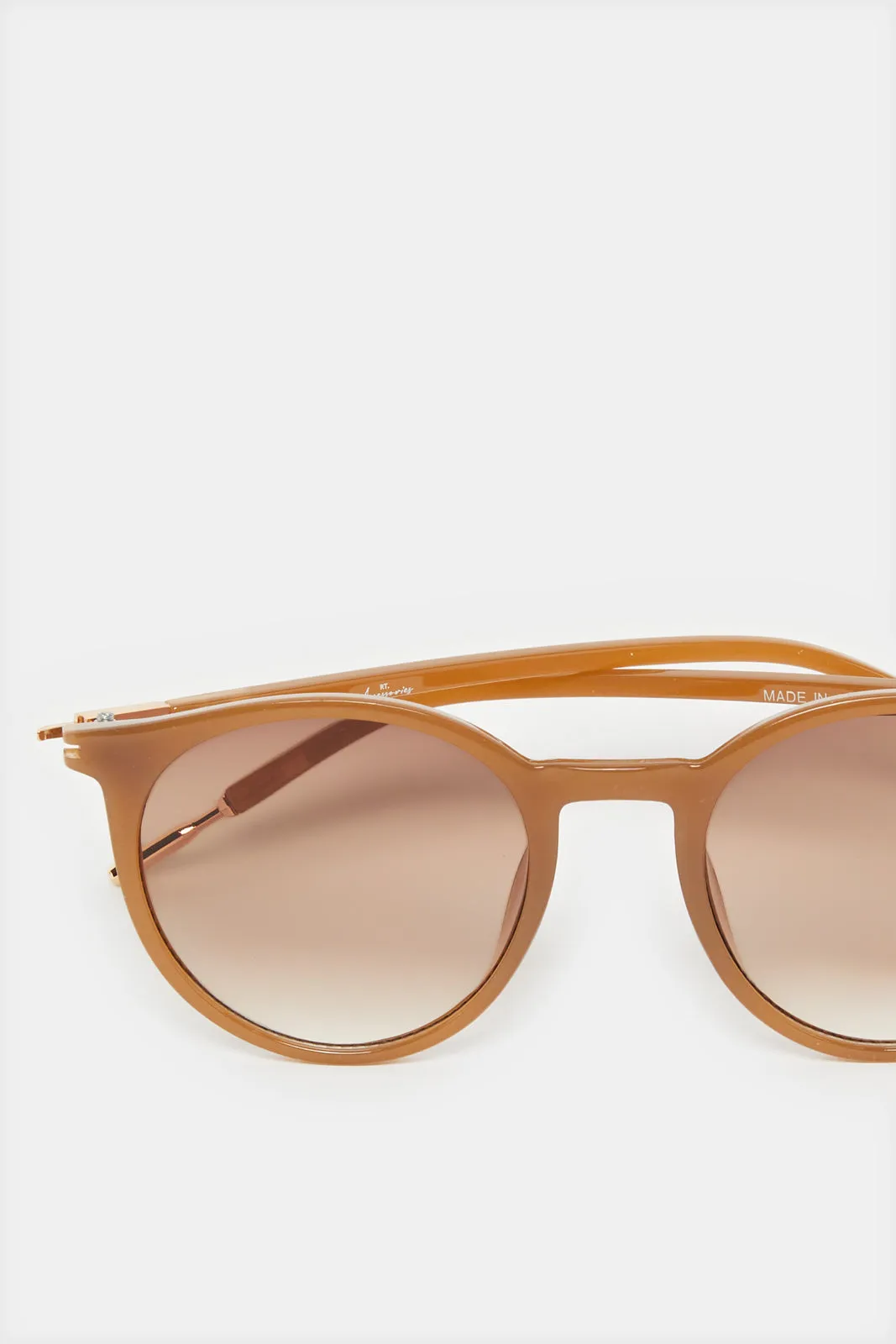 Women Brown Round Sunglasses sold by Redtag product image thumbnail 4