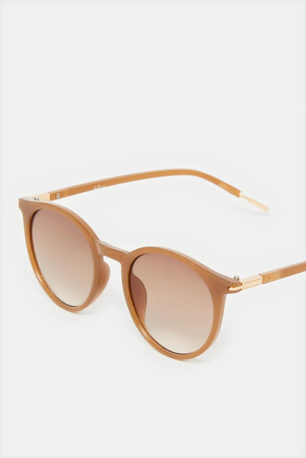 Women Brown Round Sunglasses sold by Redtag product image thumbnail 3
