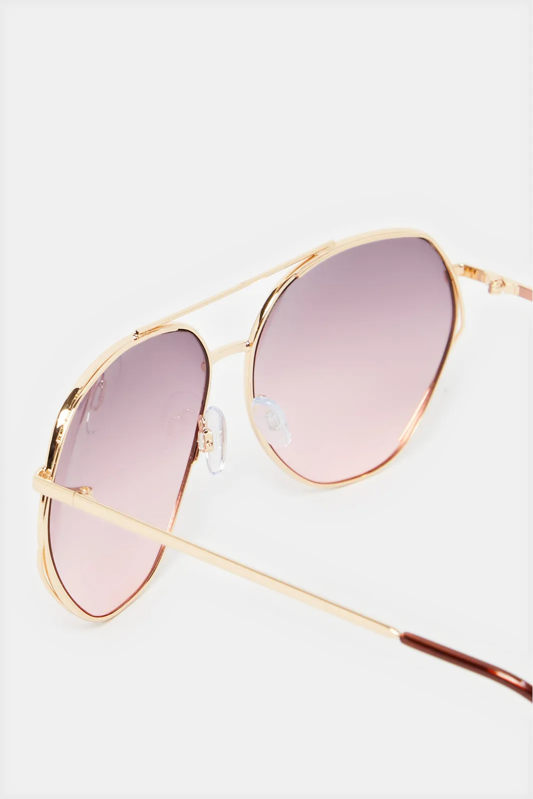 Women Purple And Gold Oversize Sunglasses sold by Redtag product image thumbnail 2