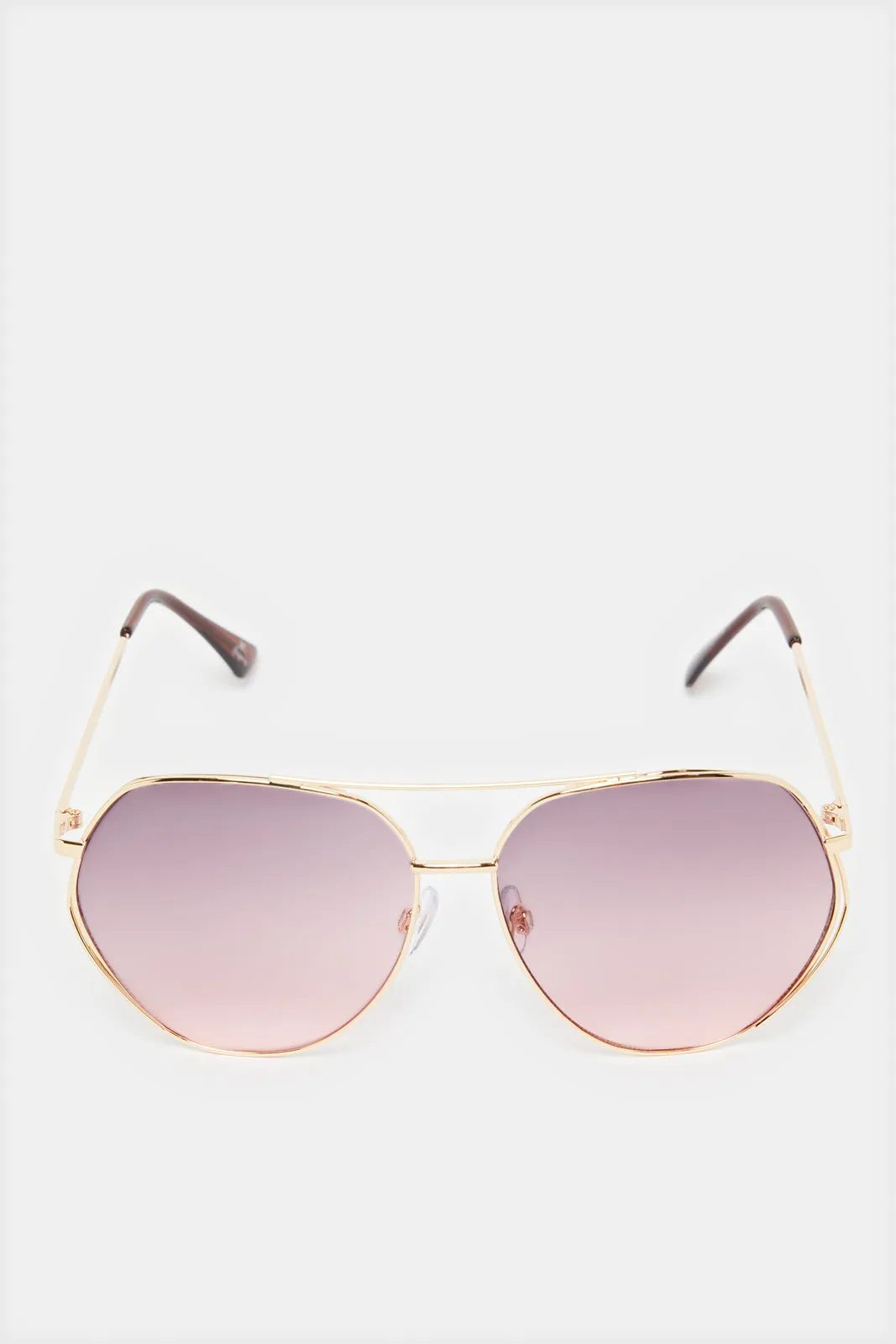 Women Purple And Gold Oversize Sunglasses sold by Redtag