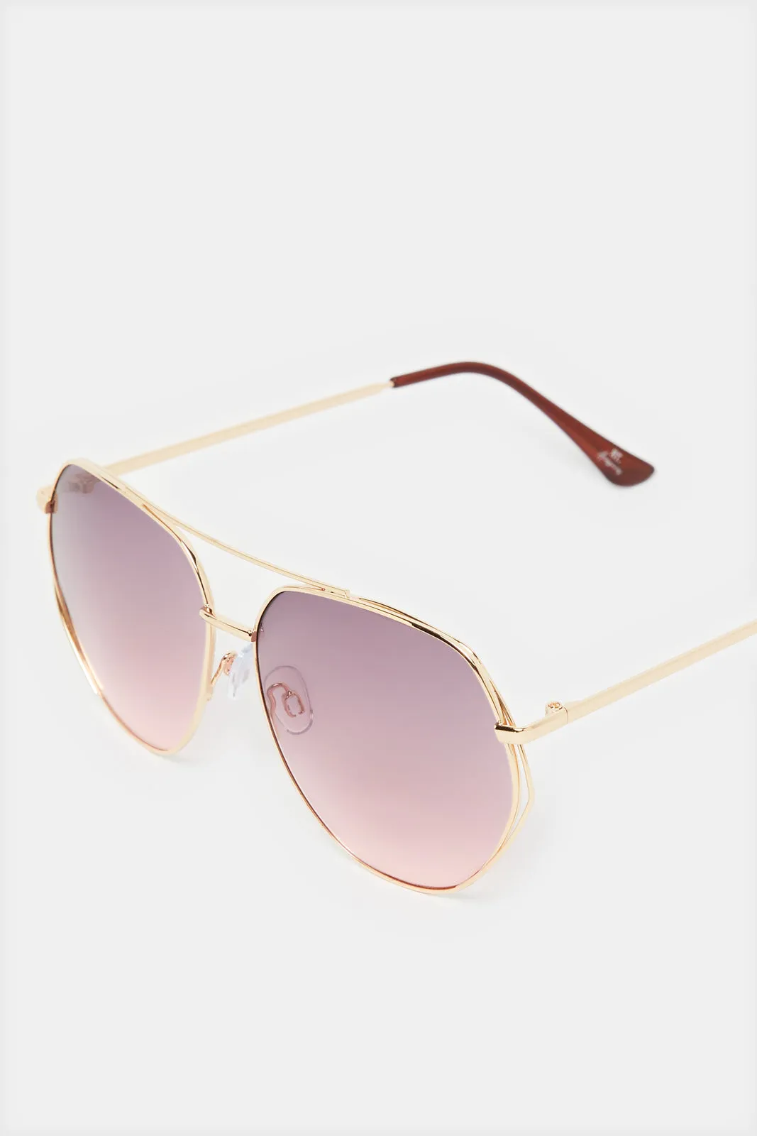 Women Purple And Gold Oversize Sunglasses sold by Redtag product image thumbnail 3