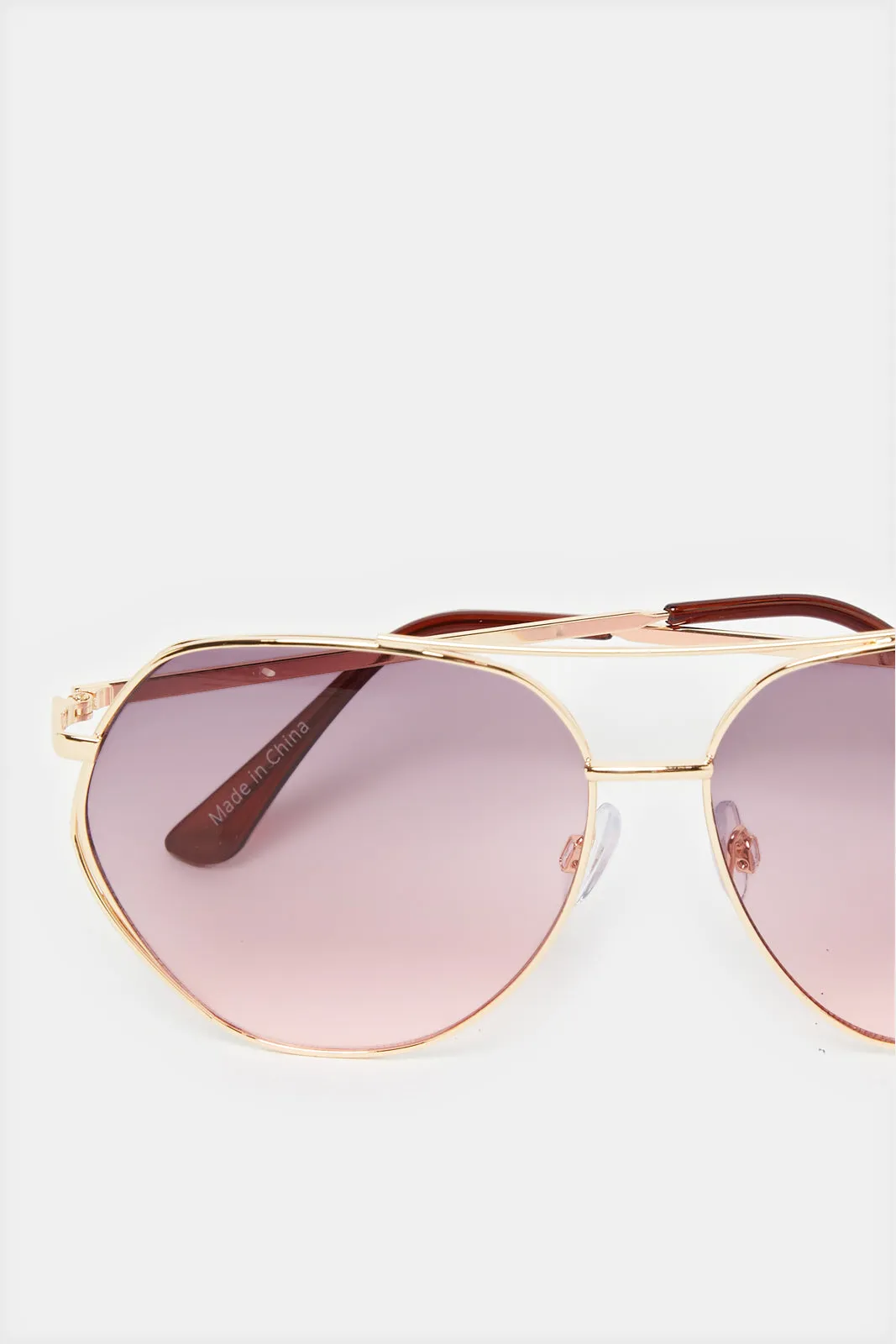 Women Purple And Gold Oversize Sunglasses sold by Redtag product image thumbnail 4
