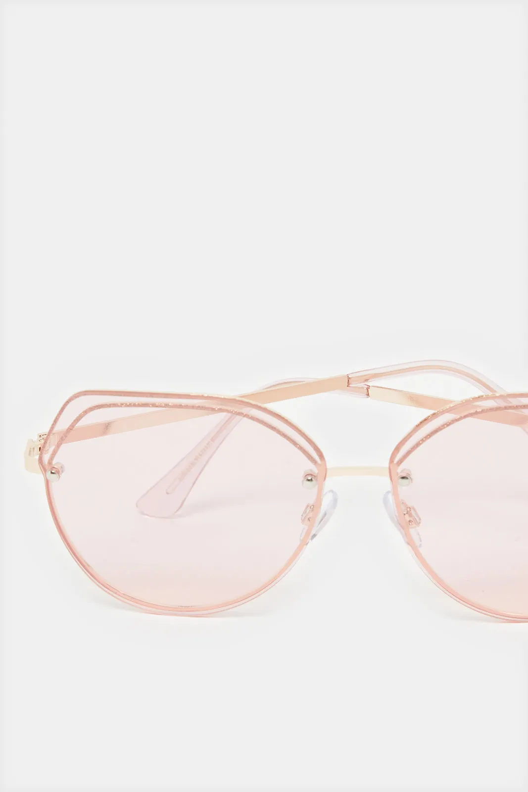 Women Pink And Gold Oversize Sunglasses sold by Redtag product image thumbnail 4