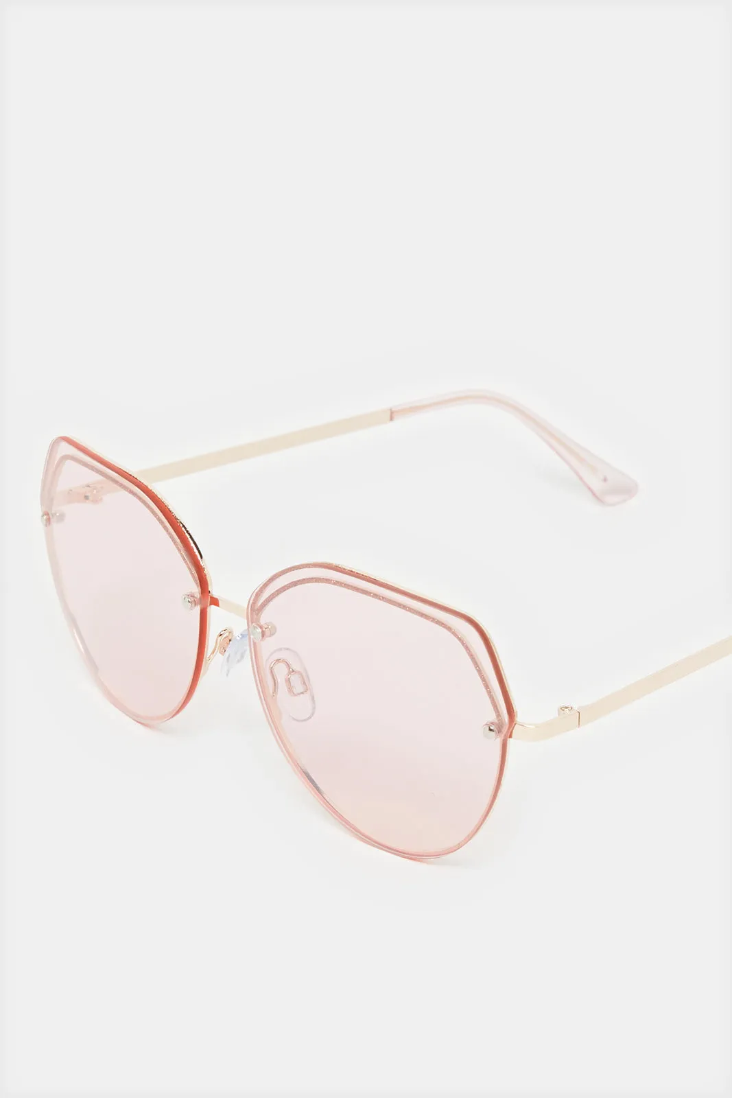 Women Pink And Gold Oversize Sunglasses sold by Redtag product image thumbnail 3