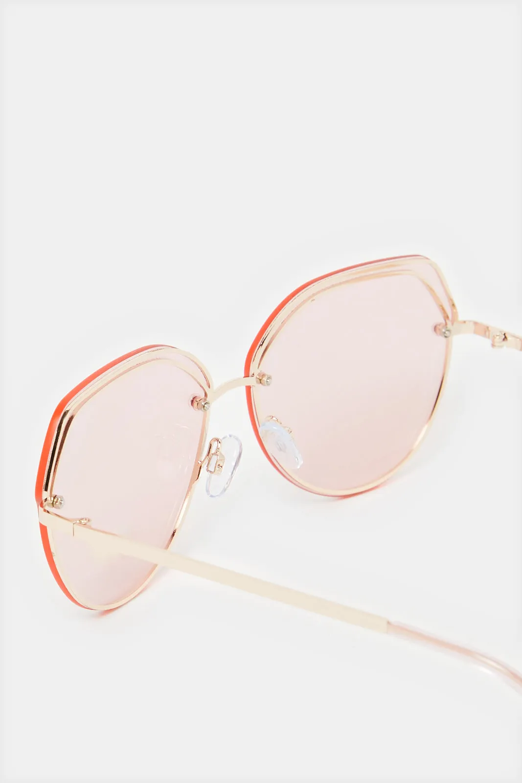 Women Pink And Gold Oversize Sunglasses sold by Redtag product image thumbnail 2