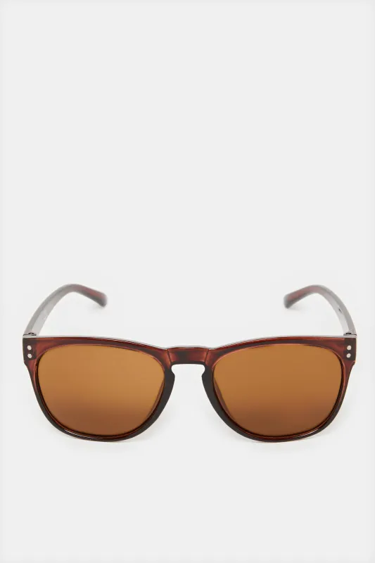 Men Brown Wayfarer Sunglasses sold by Redtag