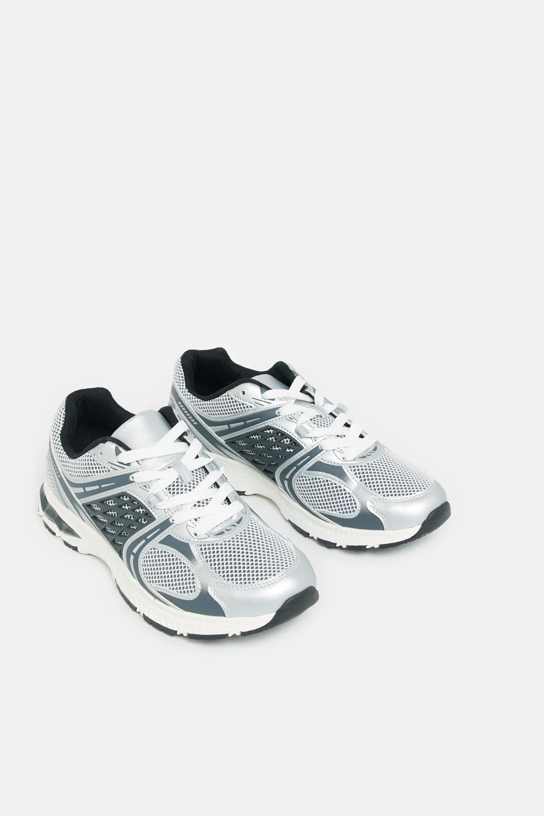 Men White Color Block Chunky Trainers sold by Redtag product image thumbnail 2