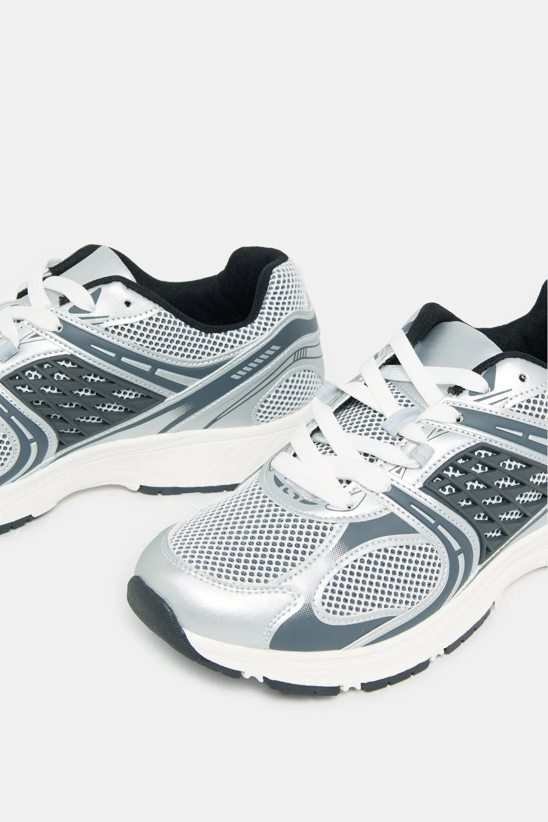 Men White Color Block Chunky Trainers sold by Redtag product image thumbnail 3