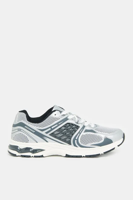 Men White Color Block Chunky Trainers sold by Redtag