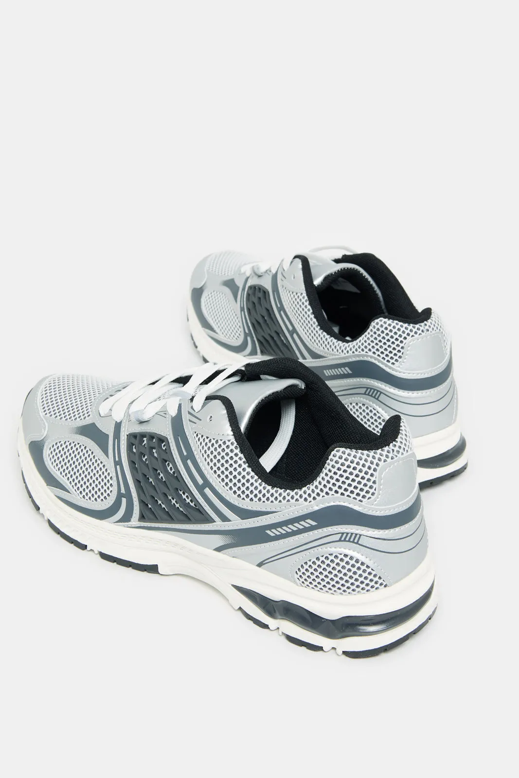 Men White Color Block Chunky Trainers sold by Redtag product image thumbnail 4