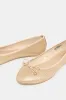 Women Gold Weaved Upper Ballerina sold by Redtag