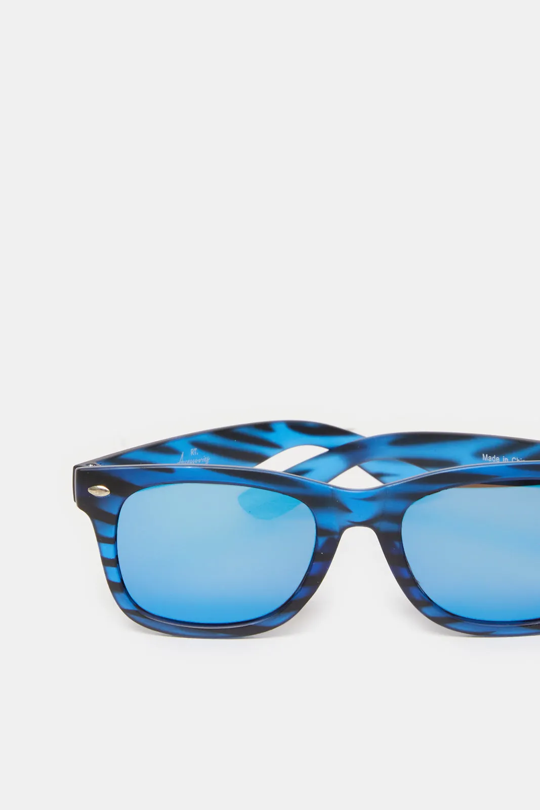 Boys Blue Printed Wayfarer Sunglasses sold by Redtag product image thumbnail 4