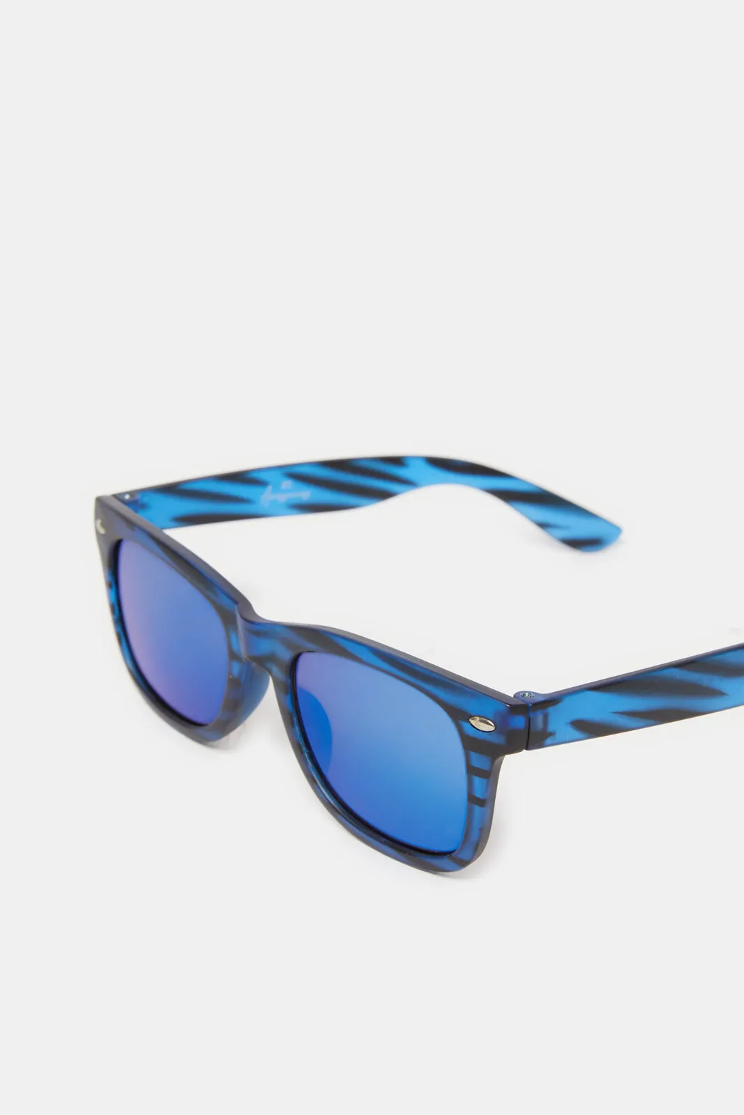 Boys Blue Printed Wayfarer Sunglasses sold by Redtag product image thumbnail 3