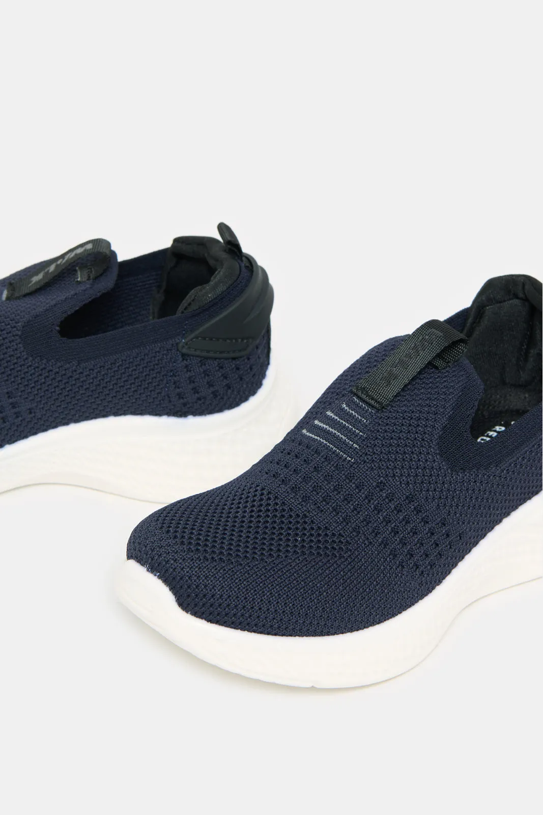 Boys Navy Knitted Slip-On Sneakers sold by Redtag product image thumbnail 3