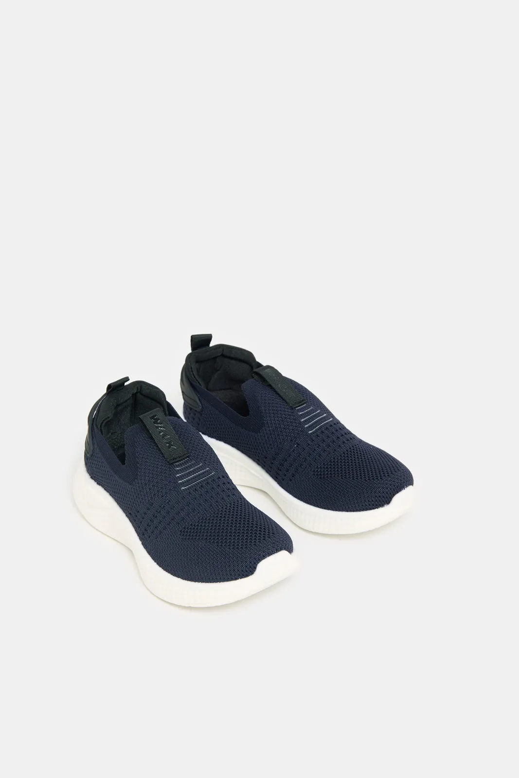Boys Navy Knitted Slip-On Sneakers sold by Redtag product image thumbnail 2
