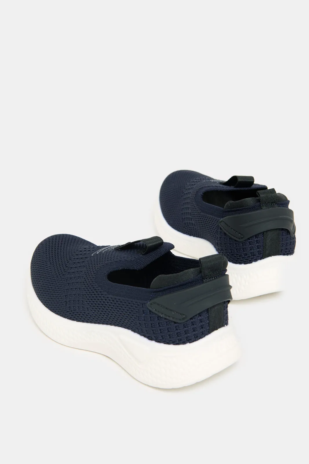 Boys Navy Knitted Slip-On Sneakers sold by Redtag product image thumbnail 4