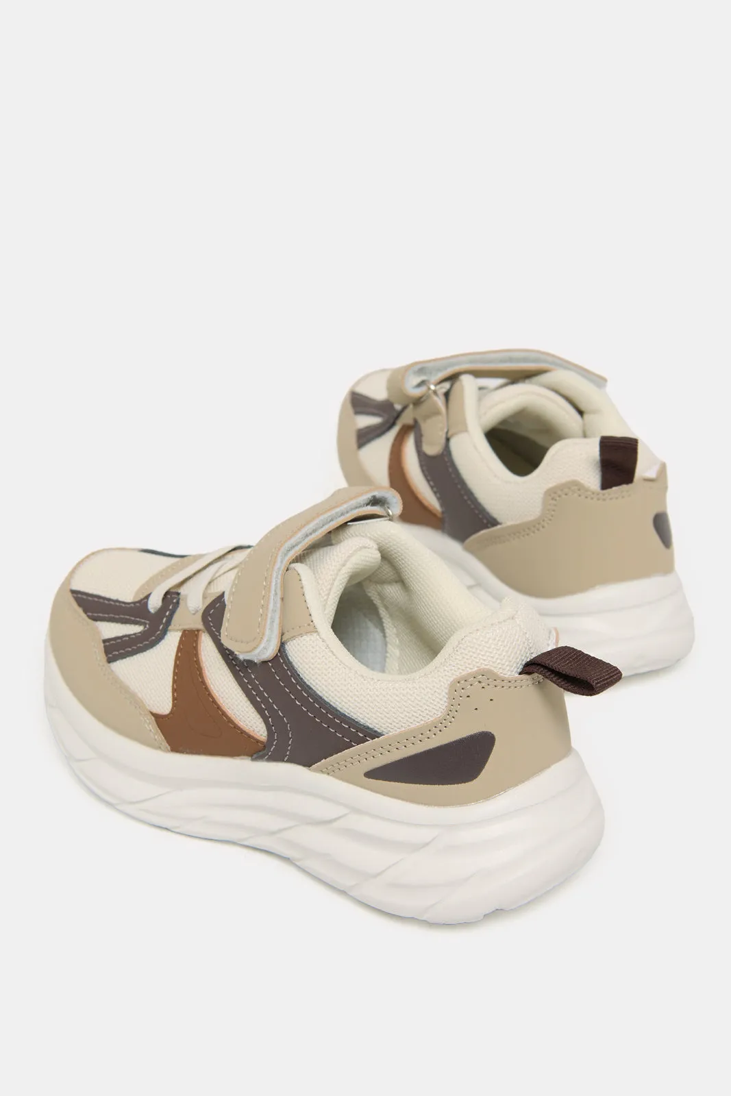 Boys Beige Colour Block Chunky Sneakers sold by Redtag product image thumbnail 4