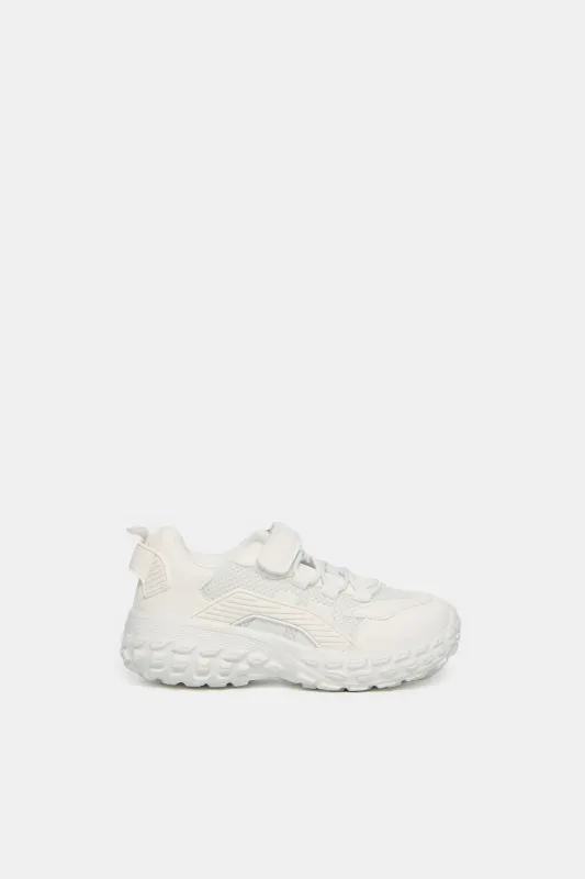 Boys White Material Chunky Sneakers sold by Redtag
