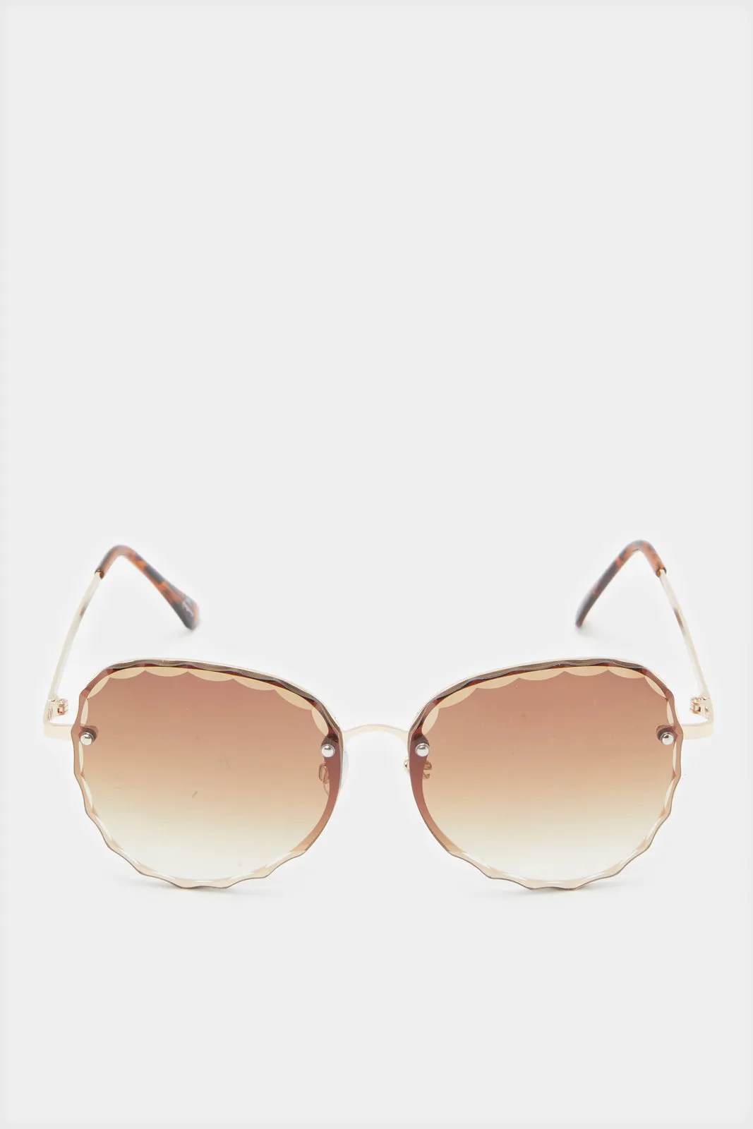 Women Gold Metal Oversized Sunglasses sold by Redtag
