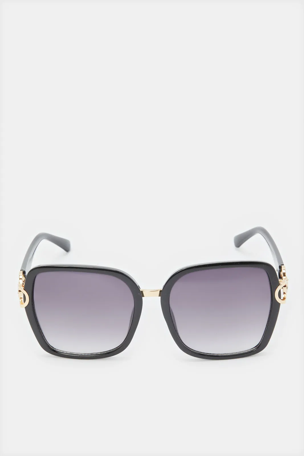 Women Black Metal Oversized Sunglasses sold by Redtag