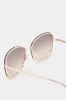 Women Gold Metal Oversized Sunglasses sold by Redtag