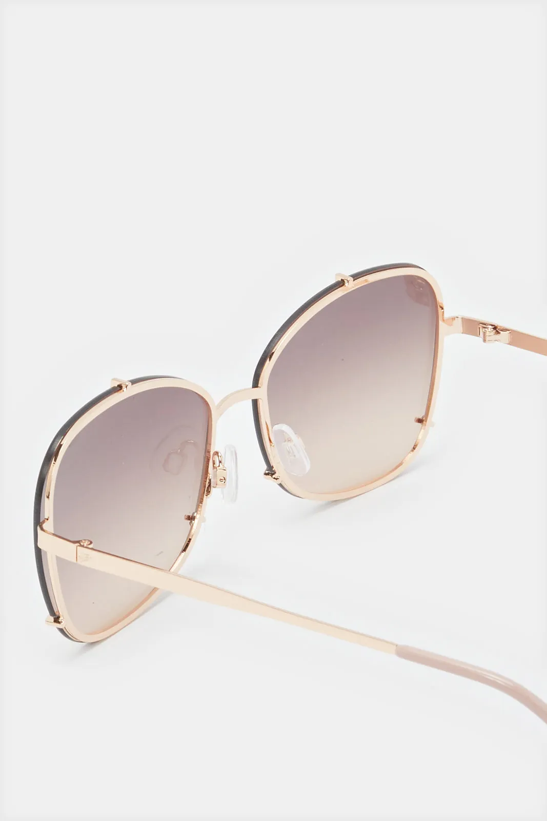 Women Gold Metal Oversized Sunglasses sold by Redtag product image thumbnail 2