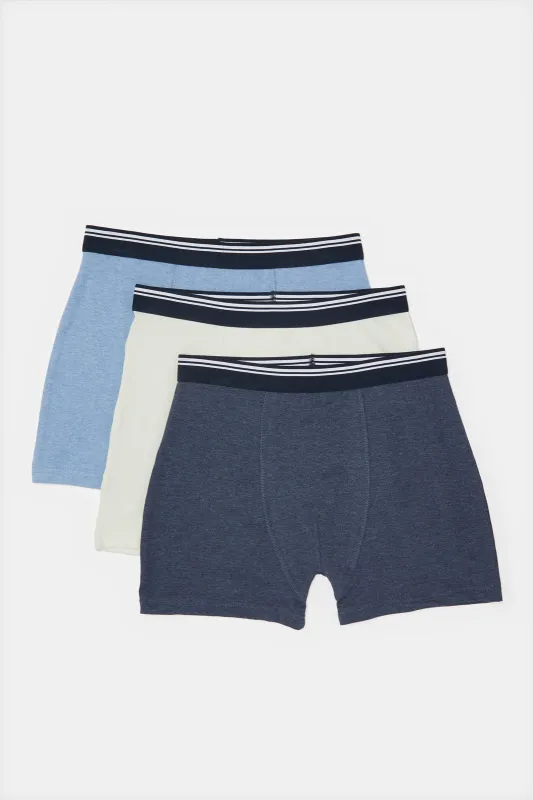 Senior Boys Assorted Printed And Solid Boxer Brief (Pack of 3) sold by Redtag