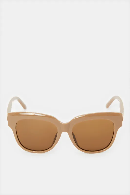 Women Brown Wayfarer Sunglasses sold by Redtag