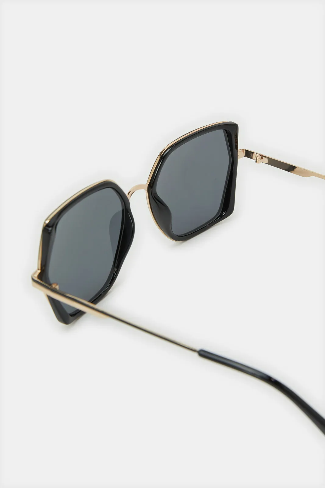 Women Black Hexagonal Sunglasses sold by Redtag product image thumbnail 2