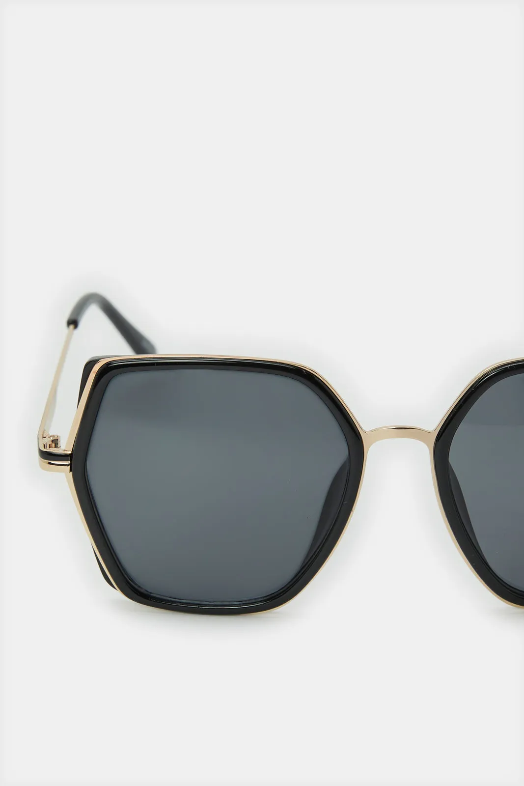 Women Black Hexagonal Sunglasses sold by Redtag product image thumbnail 4