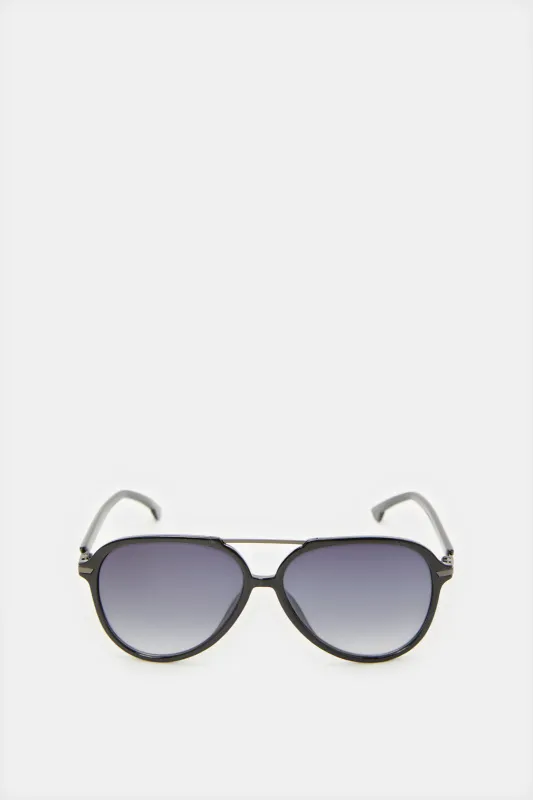 Men Black Aviator Sunglasses sold by Redtag