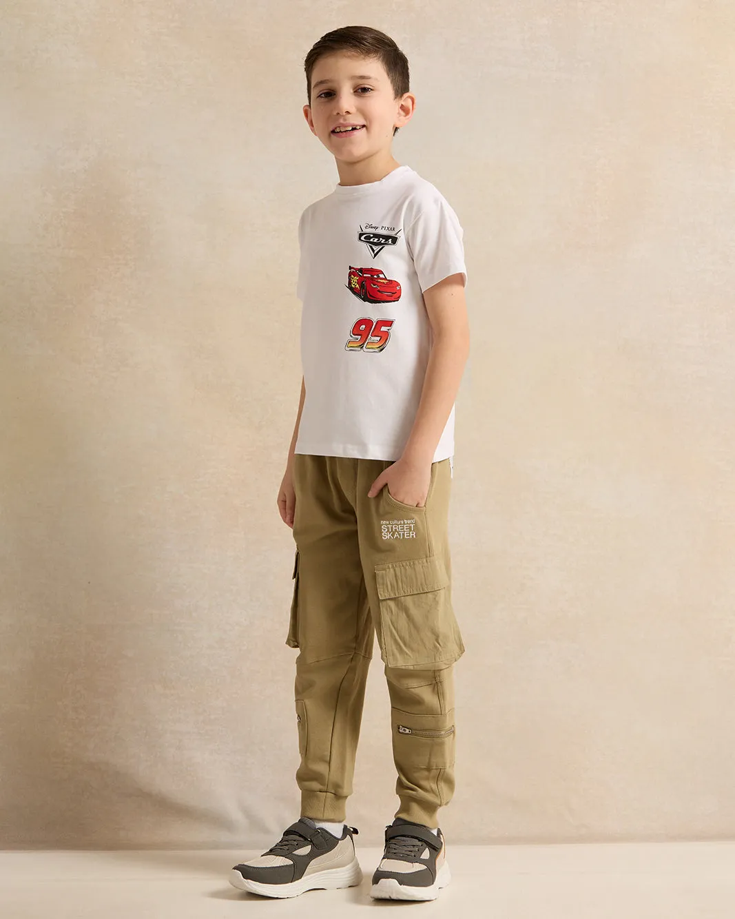 Boys White Printed T-shirt sold by Redtag product image thumbnail 2