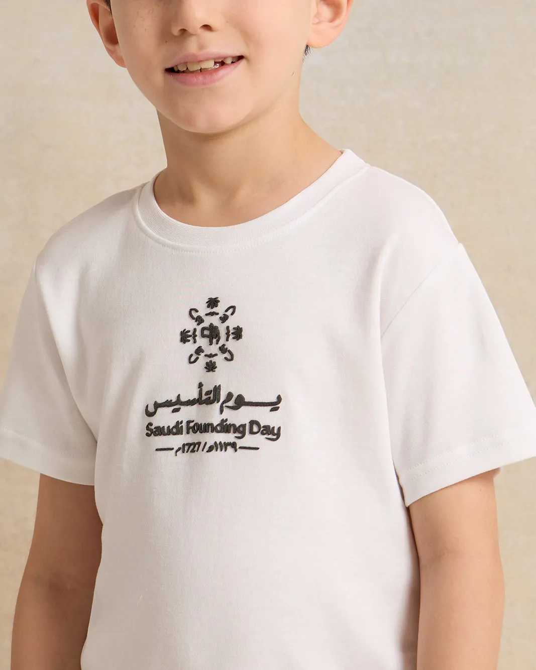 Boys White KSA Foundation Day Print T-Shirt sold by Redtag product image thumbnail 4