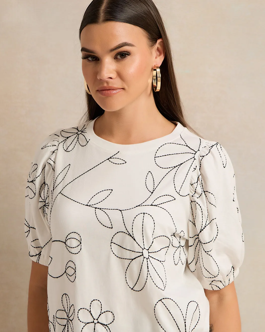 Women Ivory Embroidered Top sold by Redtag product image thumbnail 4