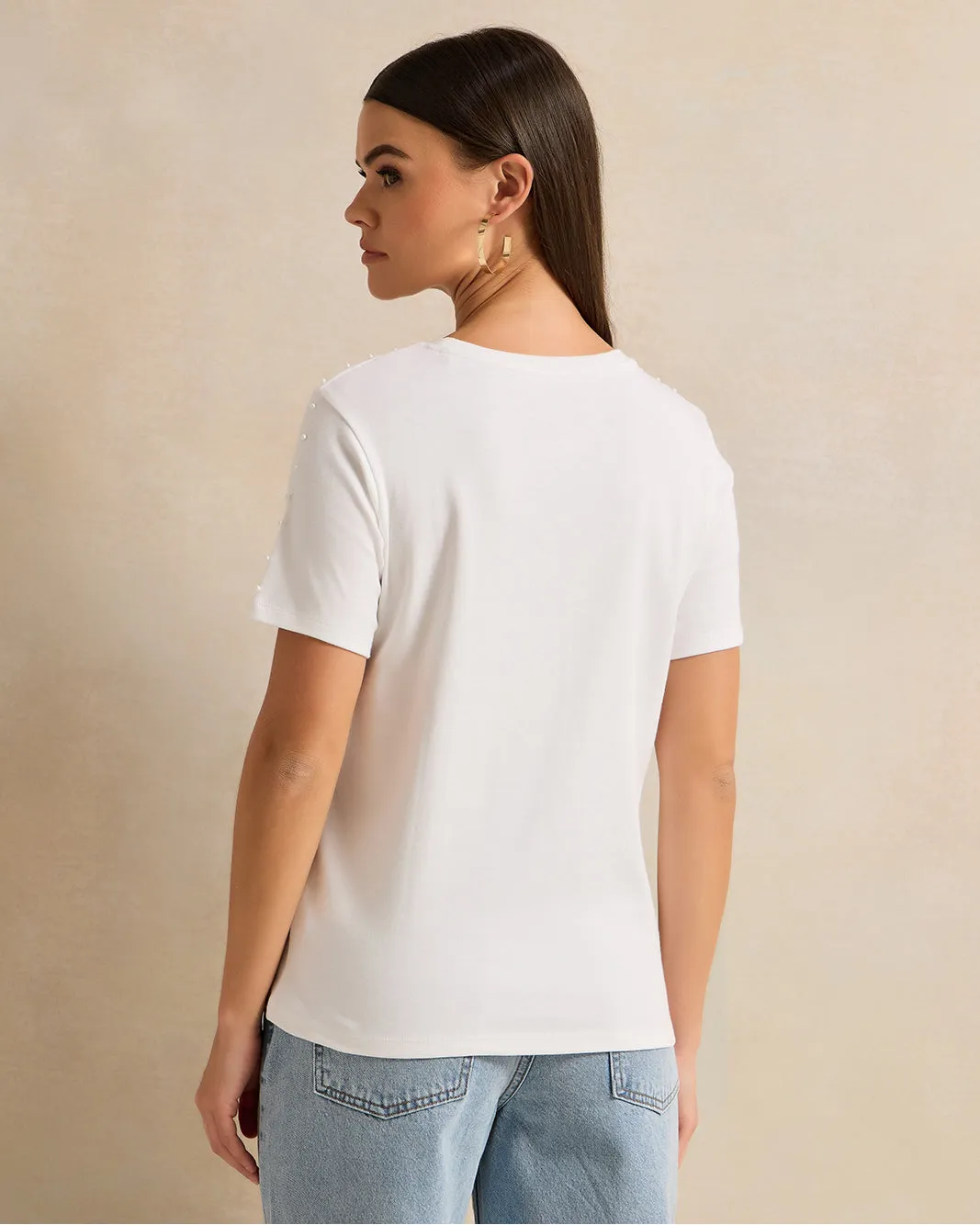 Women White Printed T-Shirt sold by Redtag product image thumbnail 3