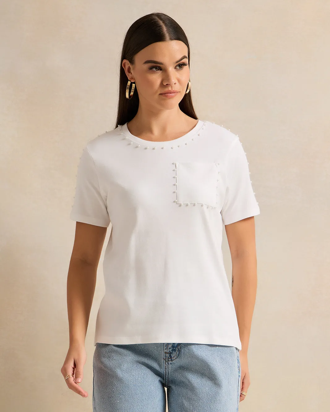 Women White Printed T-Shirt sold by Redtag