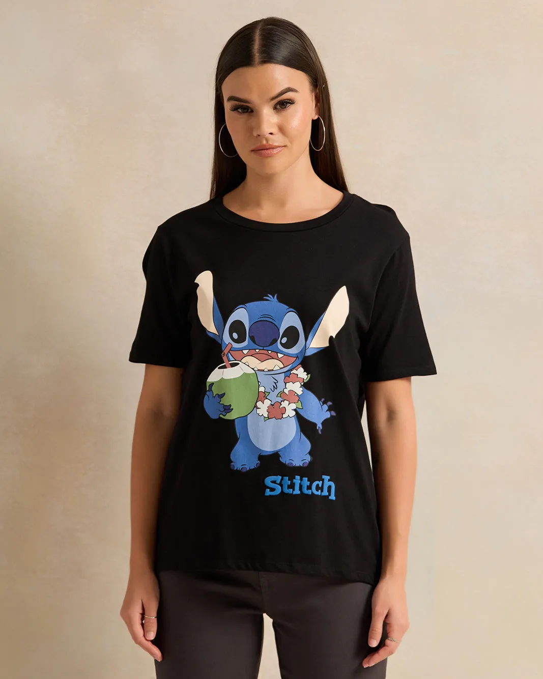 Women Black Printed T-Shirt sold by Redtag