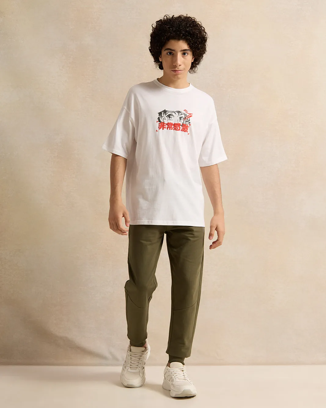 Senior Boys White Printed T-shirt sold by Redtag product image thumbnail 2
