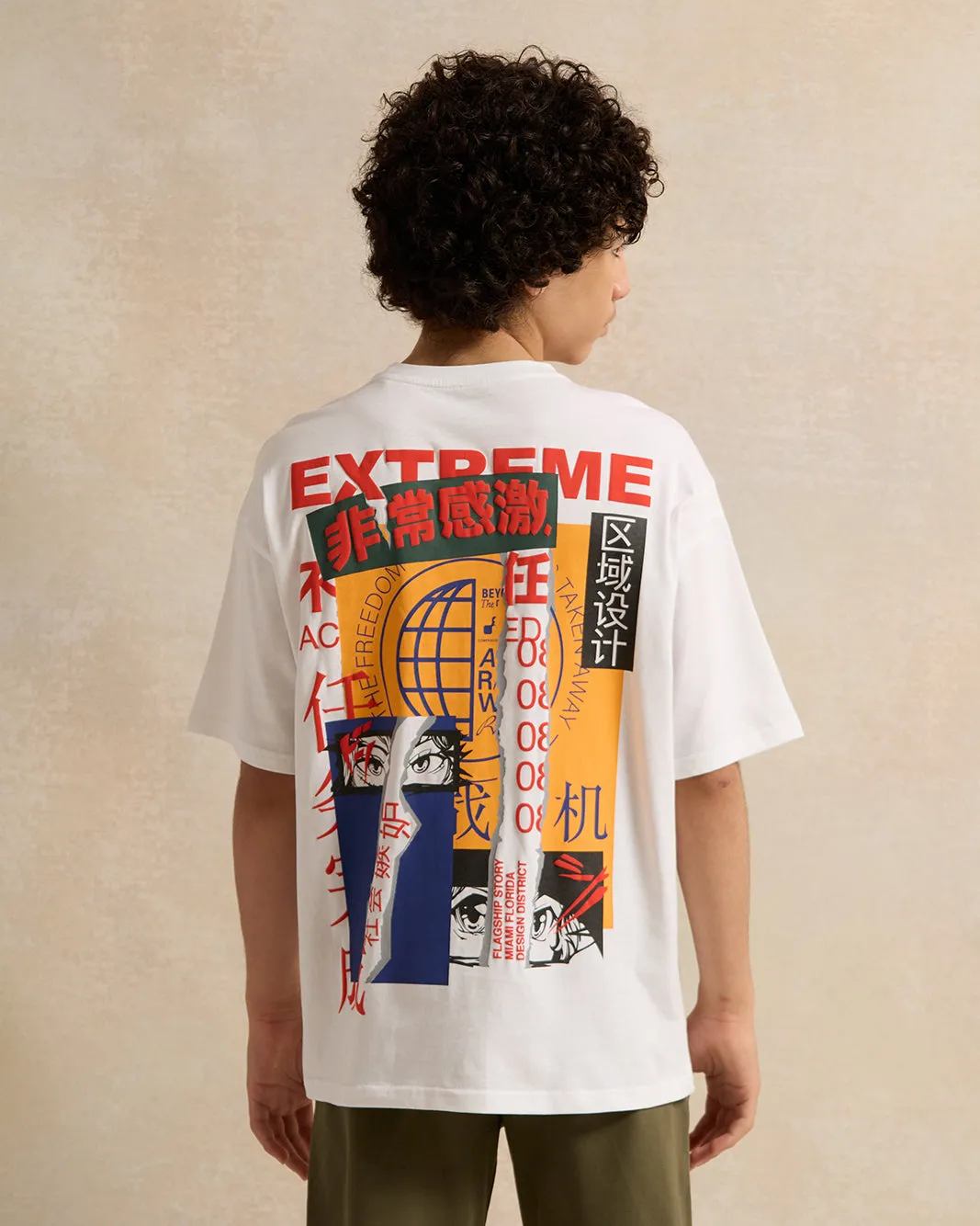Senior Boys White Printed T-shirt sold by Redtag product image thumbnail 3