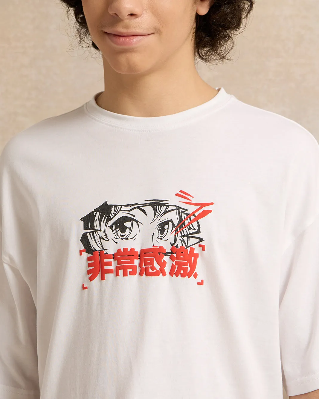 Senior Boys White Printed T-shirt sold by Redtag product image thumbnail 4