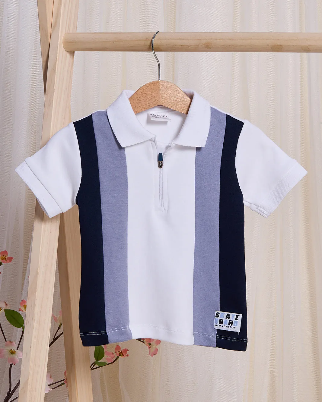 Infant Boys White And Navy Casual Set (2 Piece) sold by Redtag product image thumbnail 2