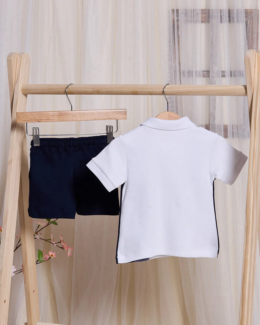 Infant Boys White And Navy Casual Set (2 Piece) sold by Redtag product image thumbnail 4