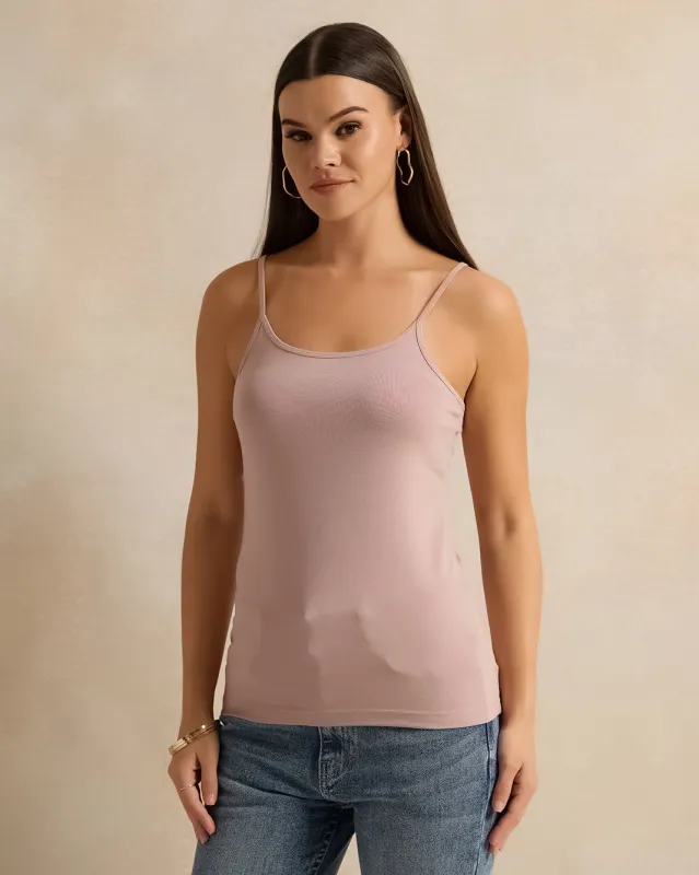 Women Lilac Strappy Vest sold by Redtag