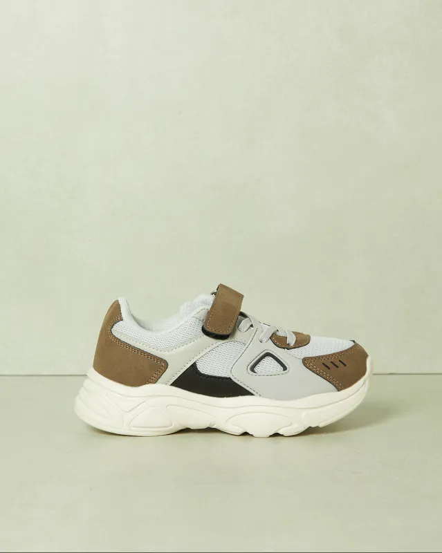 Boys Grey Colour Block Chunky Sneaker sold by Redtag